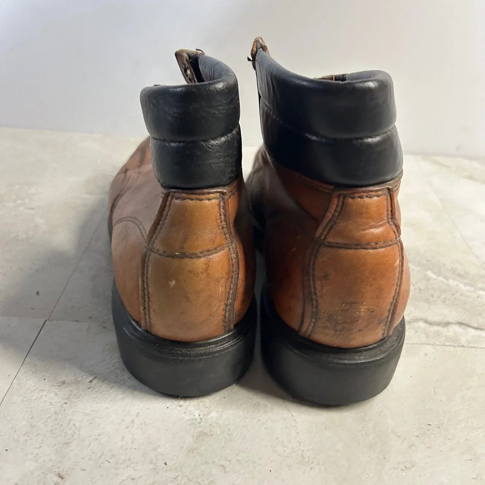 Red Wing 620 Moc Toe Work Boots Brown Leather Mens 6.5 D Vintage Made in USA